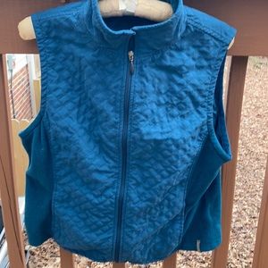 Columbia teal fleece vest